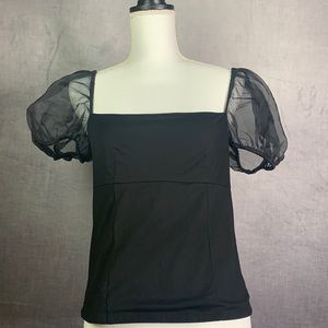 Cinq a Sept Puff-Sleeved Top